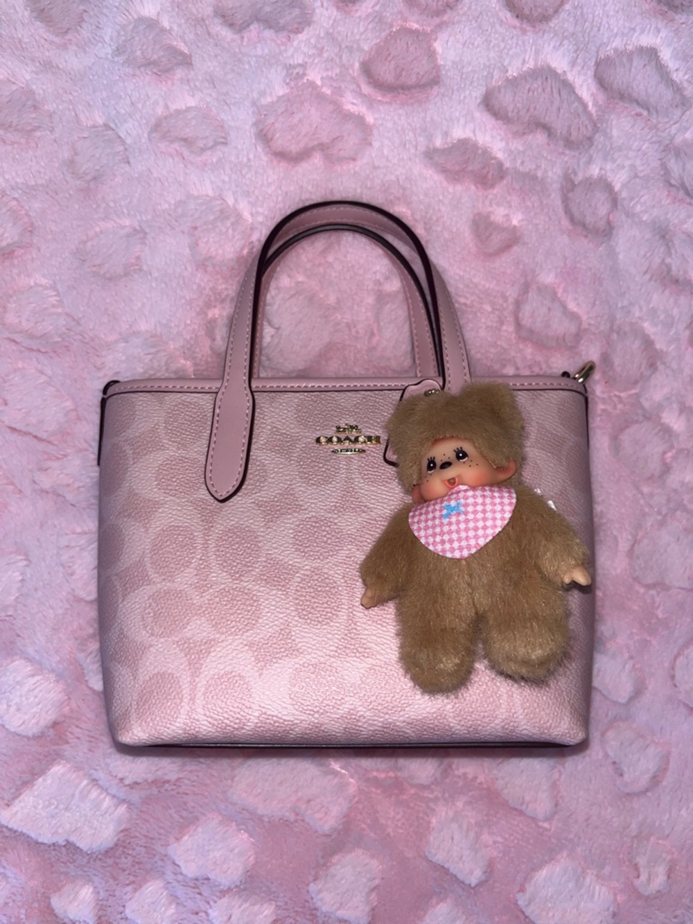 Coach Mini Satchel Pink Metallic